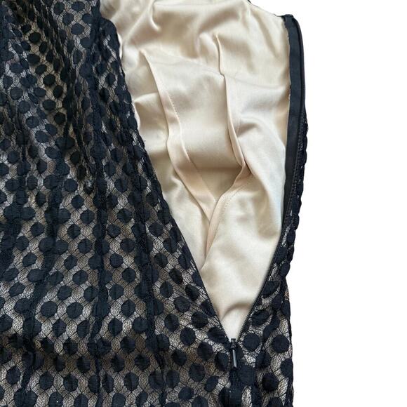 Adrianna Papell Black Lace Print Fit & Flare Sleeveless Dress Size 10 Cocktail - Picture 4 of 12